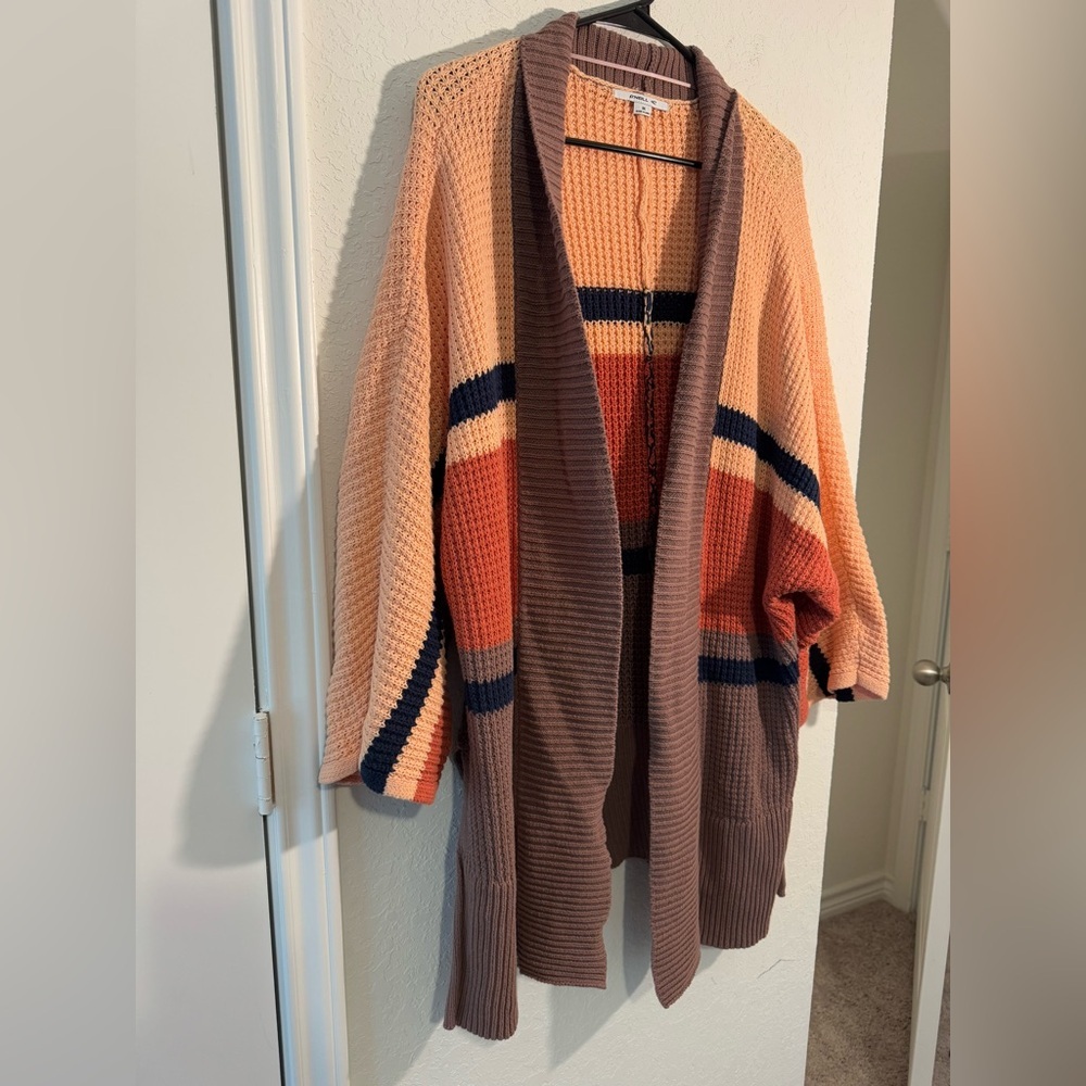 Oneill Open Front Knit Capecod Oversized Cardigan… - image 3